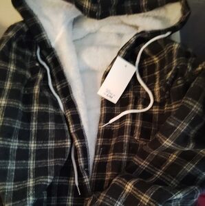 Plaid Hooded Jacket brand New